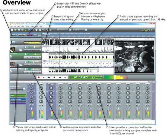 Mixcraft is arguably the closest alternative to GarageBand for Windows PC users who like GarageBand for Mac OS X.