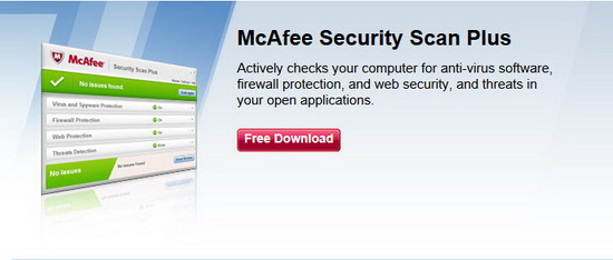 uninstall mcafee security scan plus